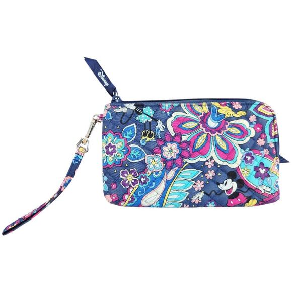 Disney Vera Bradley Wristlet wallet sensational six paisley Mickey & Friend goof - Picture 1 of 16